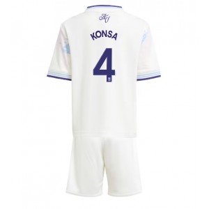 Aston Villa Ezri Konsa #4 Jalkapallovaatteet Lasten Kolmas peliasu 2025-26 Lyhythihainen (+ Lyhyet housut)